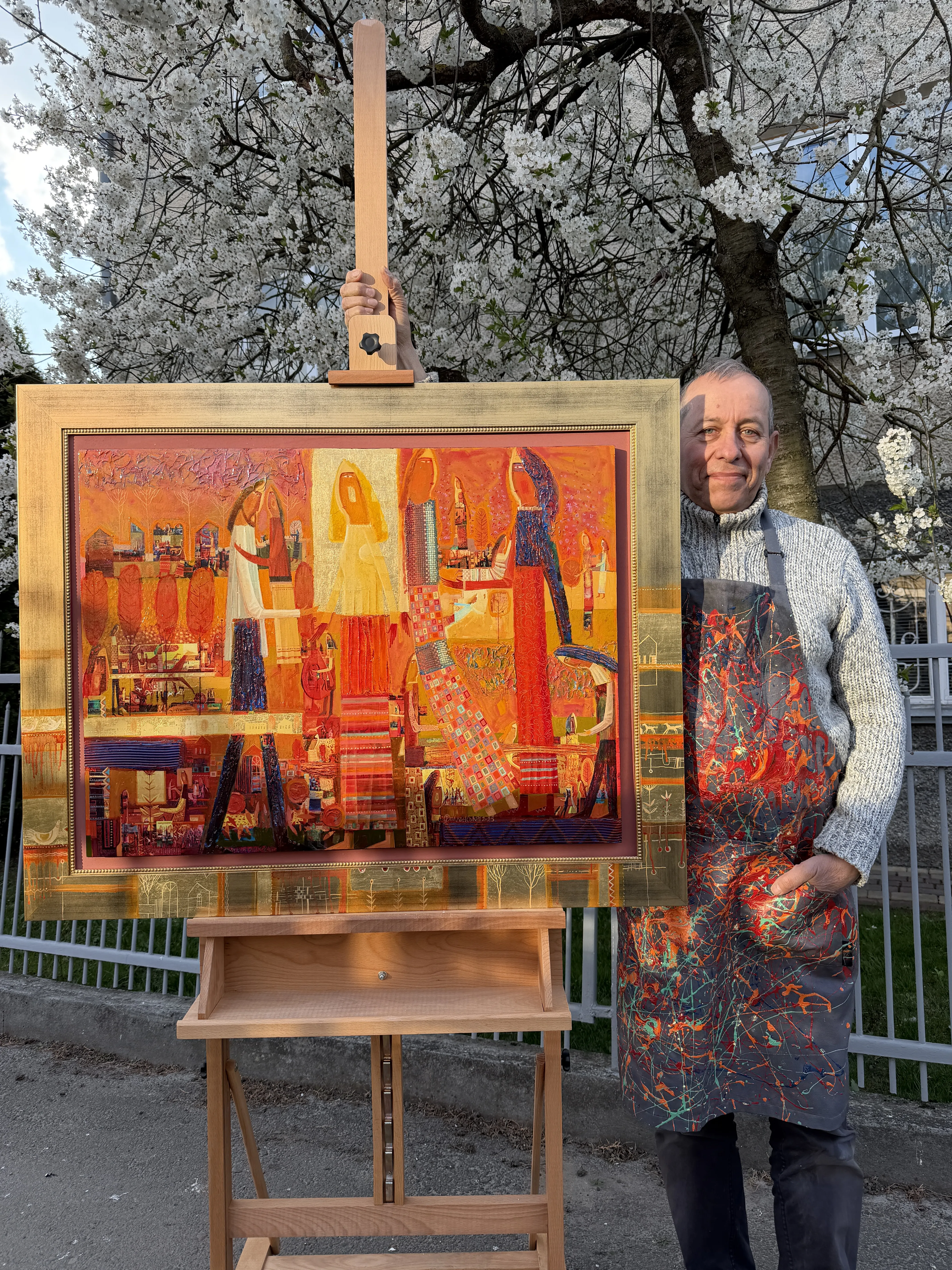 Image of Розмова з музами by Roman Opalinsky, size: 105х82, Painting medium, priced at $4000 Photo 2 of 12.