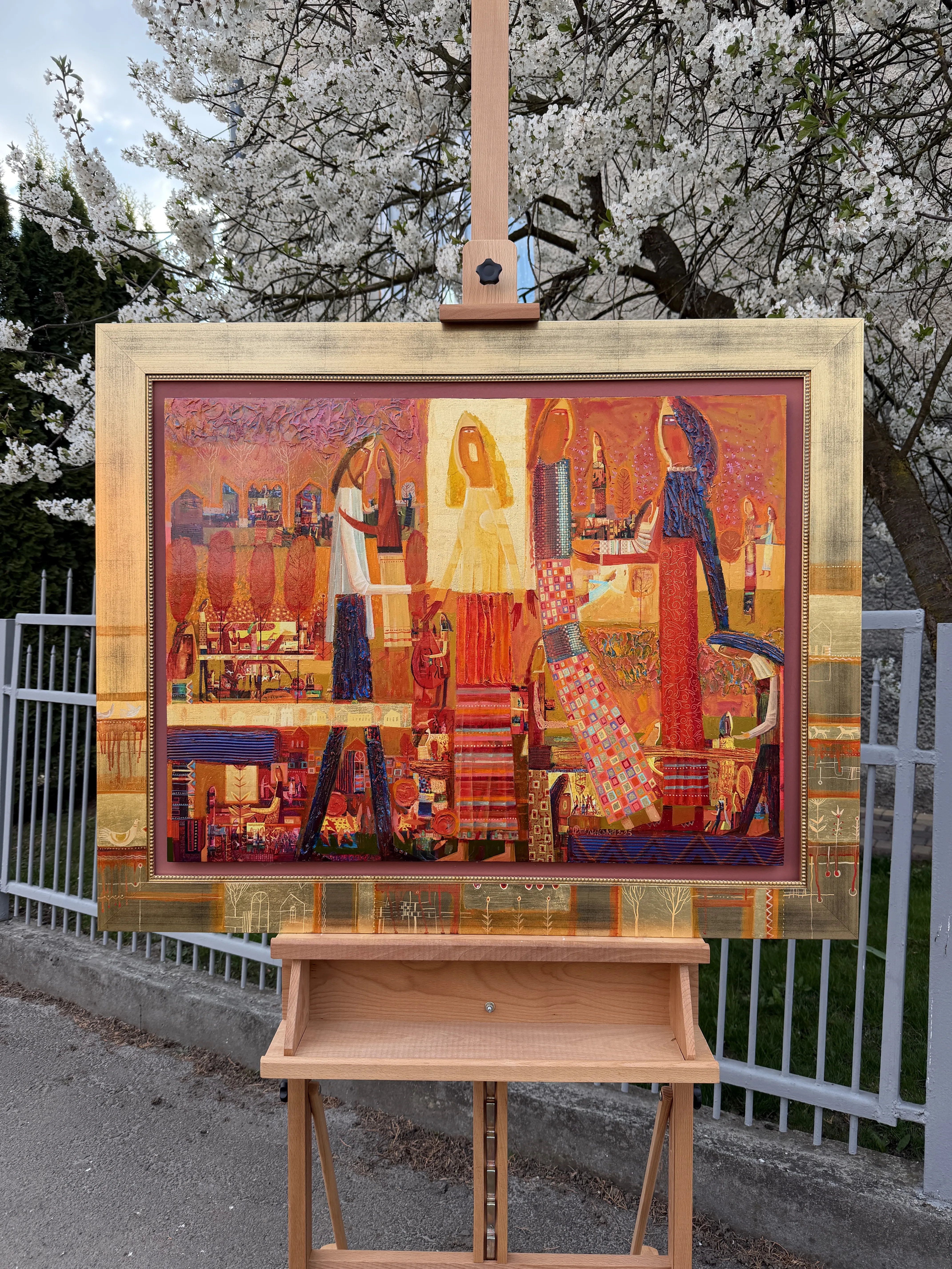 Image of Розмова з музами by Roman Opalinsky, size: 105х82, Painting medium, priced at $4000 Photo 3 of 12.