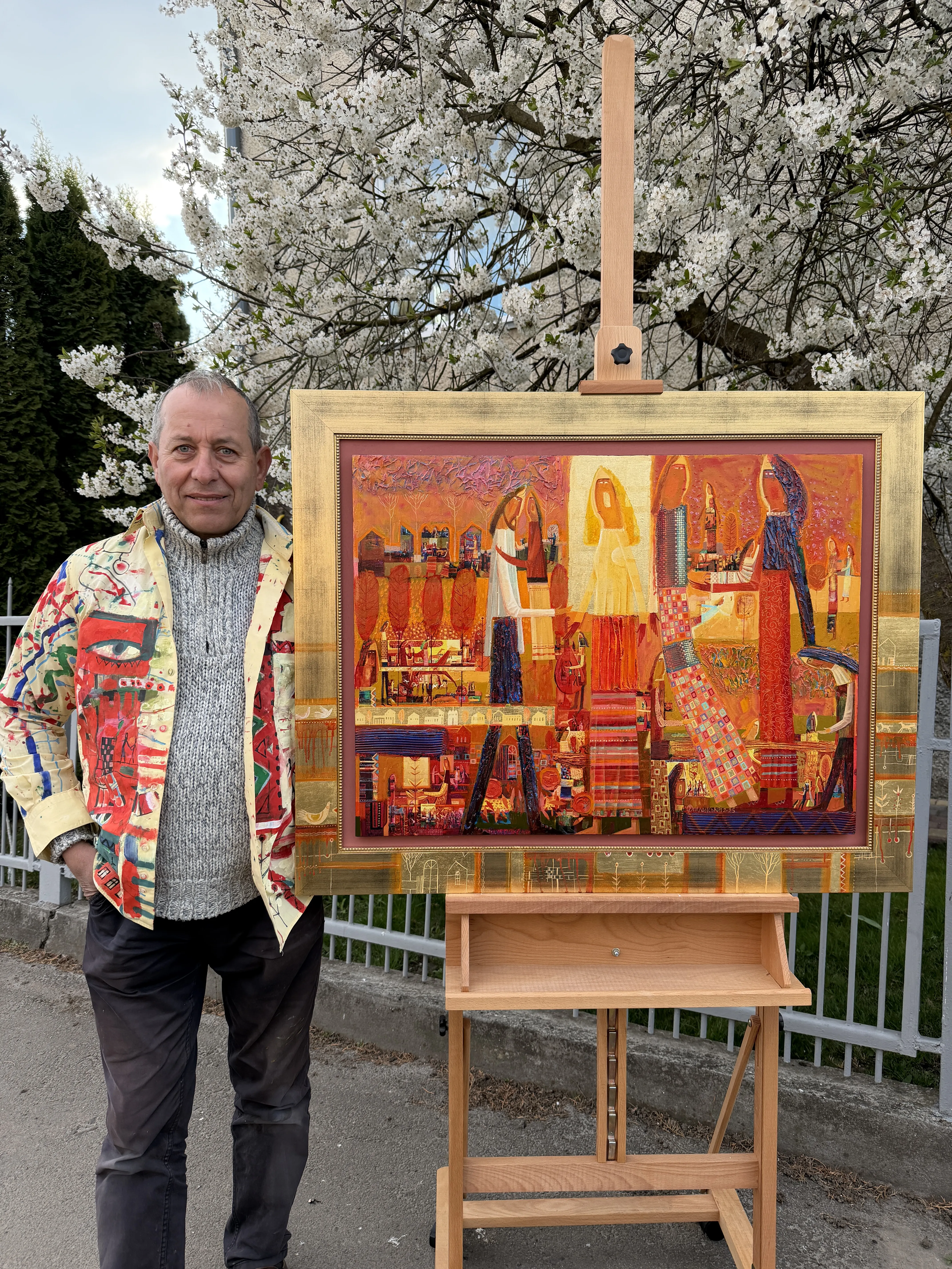 Image of Розмова з музами by Roman Opalinsky, size: 105х82, Painting medium, priced at $4000 Photo 8 of 12.