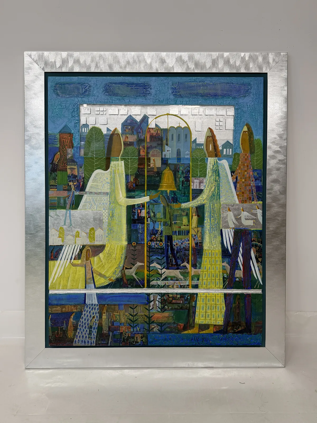 Image of Bell Ringers by Roman Opalinsky, size: 119x99cm, made of oil on wood, Painting medium, from Horodok, priced at $4000 Photo 5 of 9.