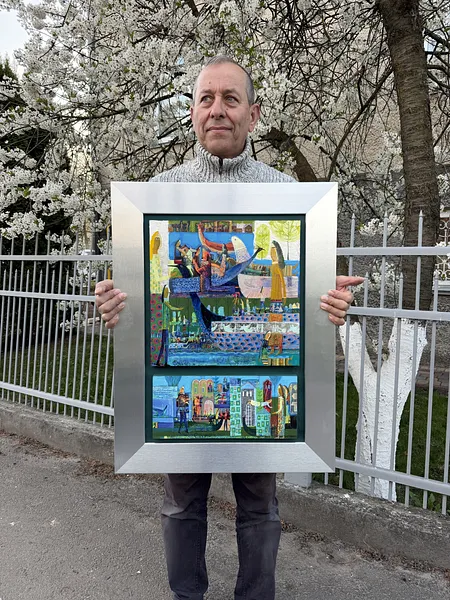 Image of Sunday morning by Roman Opalinsky, size: 73х56, made of oil on wood, Painting medium, from Horodok, priced at $1200 Photo 7 of 7.