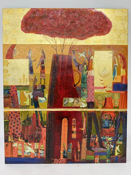 Image of Red roses by Roman Opalinsky, size: 100х80, made of oil on wood, Painting medium, from Horodok, priced at $5000 Photo 2 of 10.