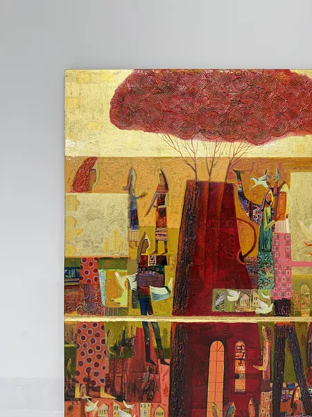 Image of Red roses by Roman Opalinsky, size: 100х80, made of oil on wood, Painting medium, from Horodok, priced at $5000 Photo 3 of 10.