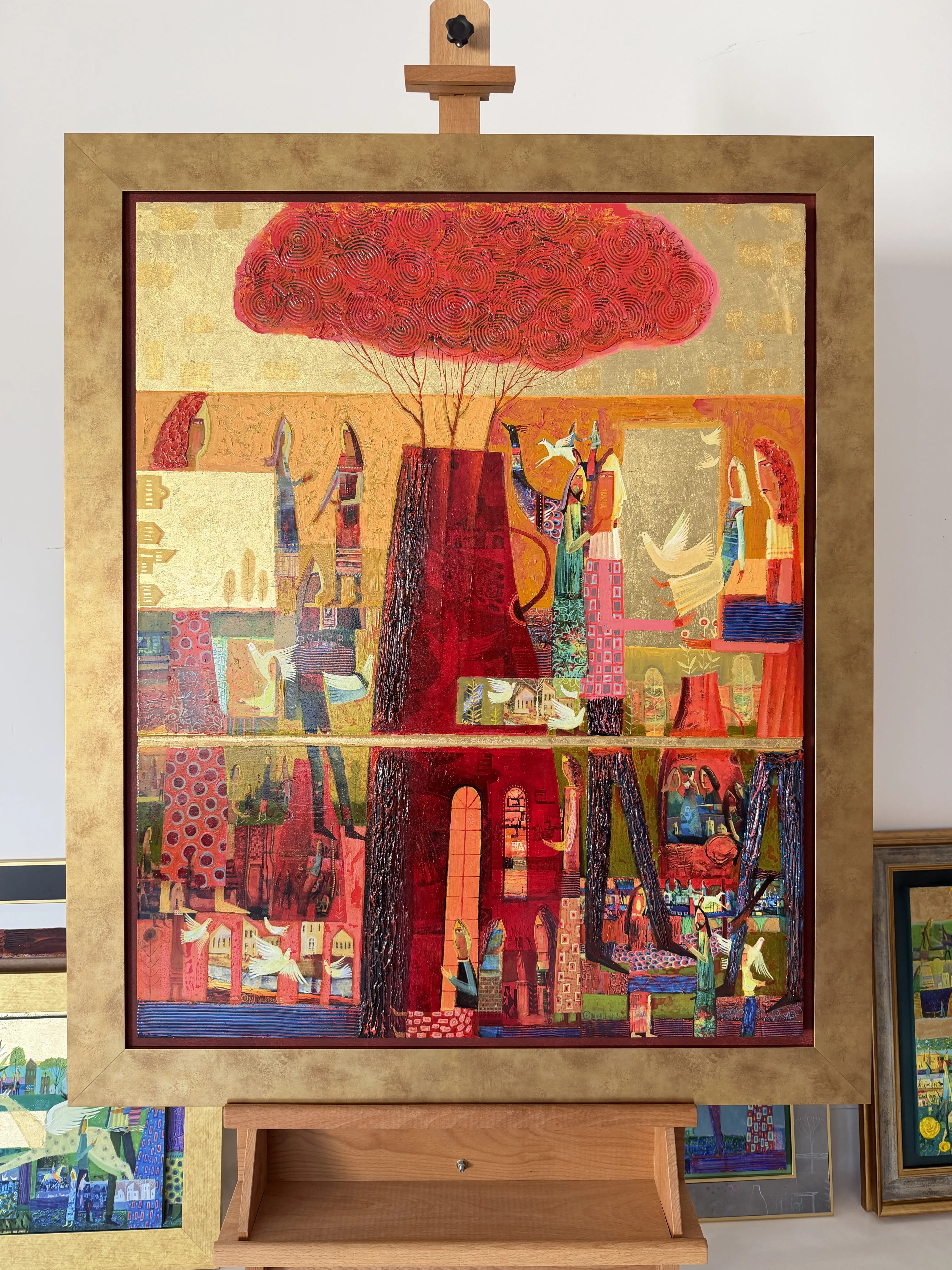 Image of Red roses by Roman Opalinsky, size: 100х80, made of oil on wood, Painting medium, from Horodok, priced at $5000 Photo 5 of 10.