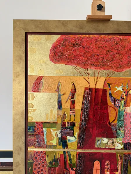 Image of Red roses by Roman Opalinsky, size: 100х80, made of oil on wood, Painting medium, from Horodok, priced at $5000 Photo 6 of 10.