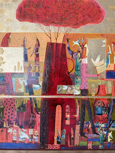 Image of Red roses by Roman Opalinsky, size: 100х80, made of oil on wood, Painting medium, from Horodok, priced at $5000 Photo 7 of 10.