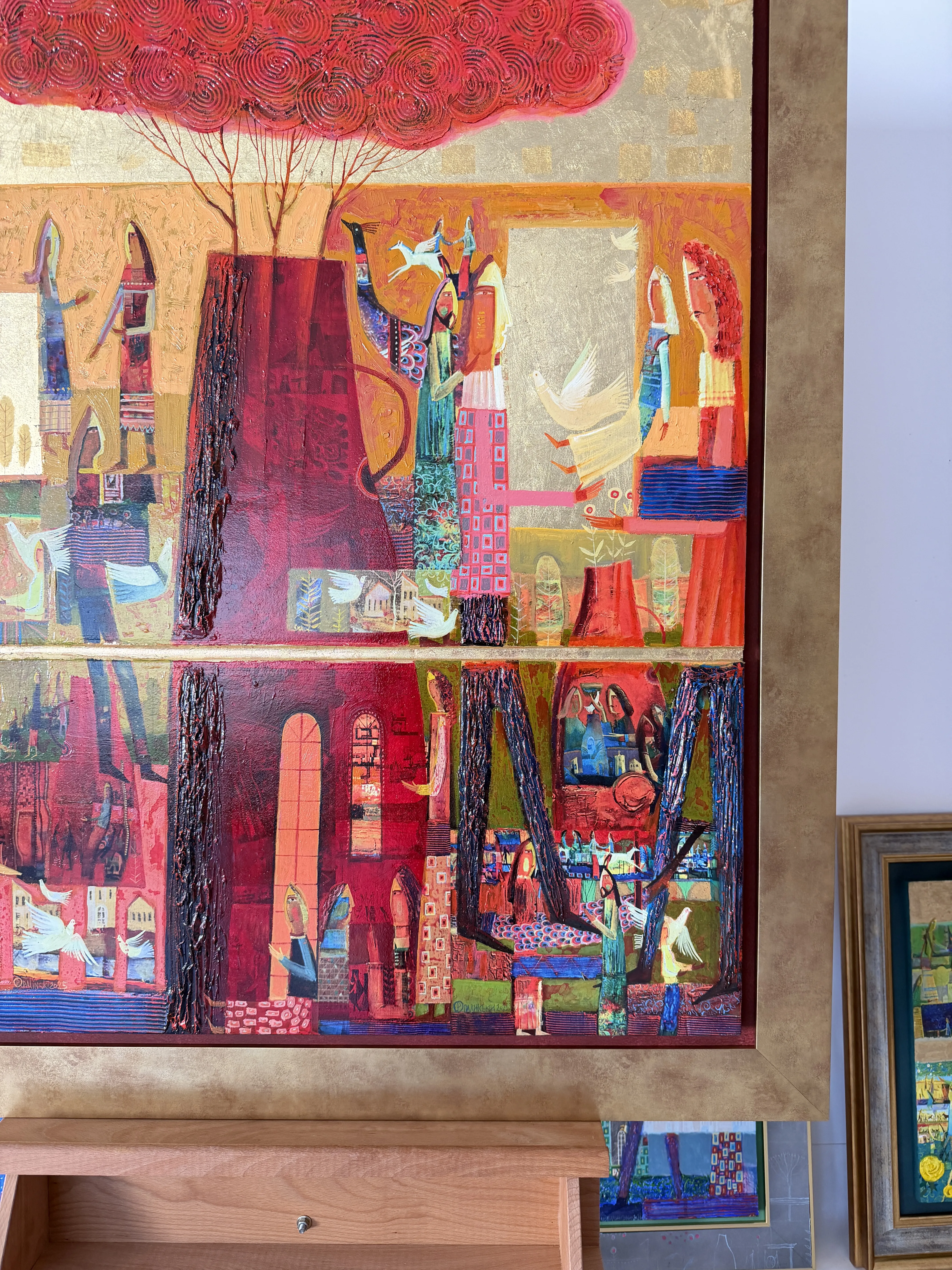 Image of Red roses by Roman Opalinsky, size: 100х80, made of oil on wood, Painting medium, from Horodok, priced at $5000 Photo 8 of 10.