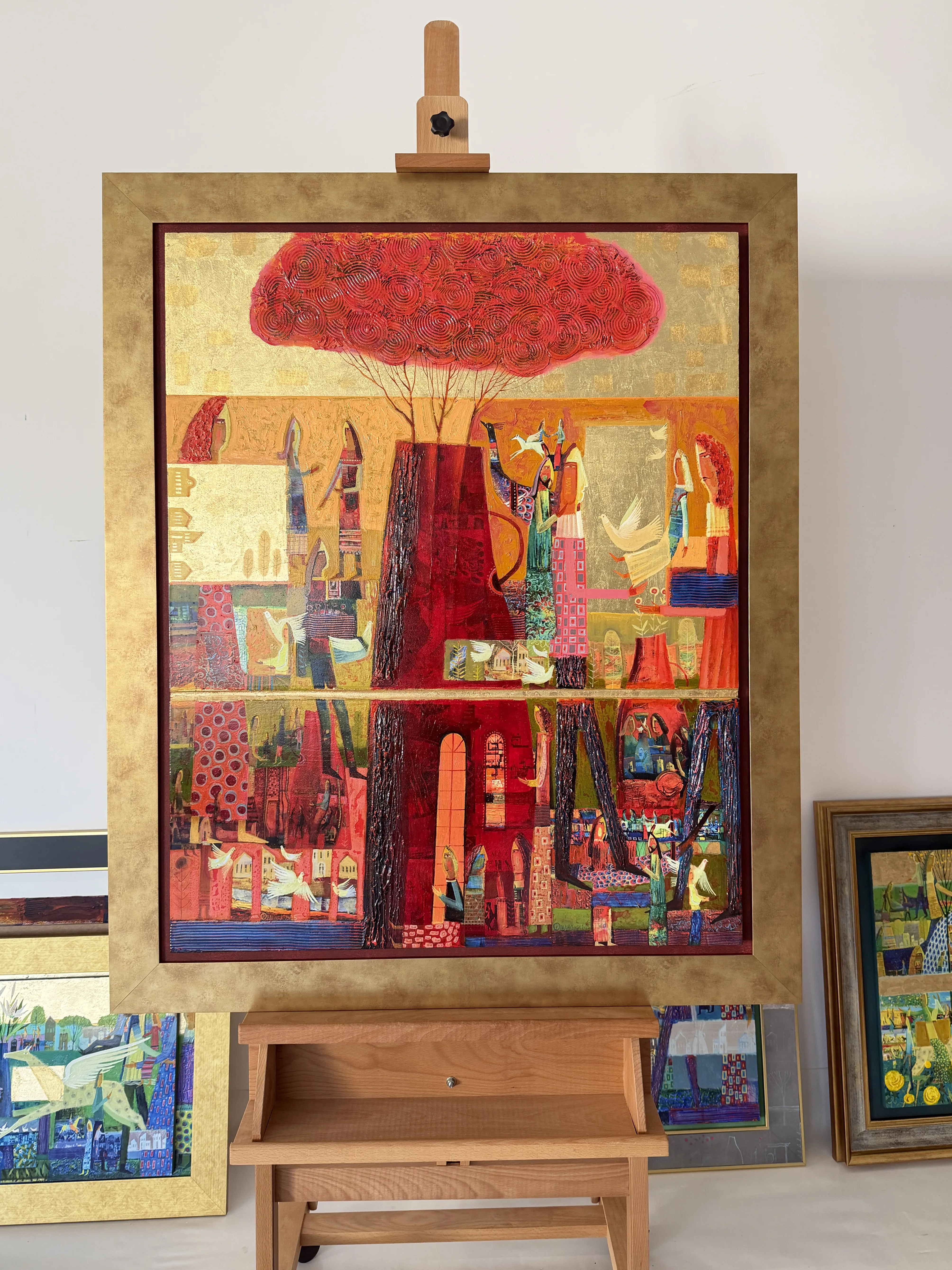 Image of Red roses by Roman Opalinsky, size: 100х80, made of oil on wood, Painting medium, from Horodok, priced at $5000 Photo 9 of 10.