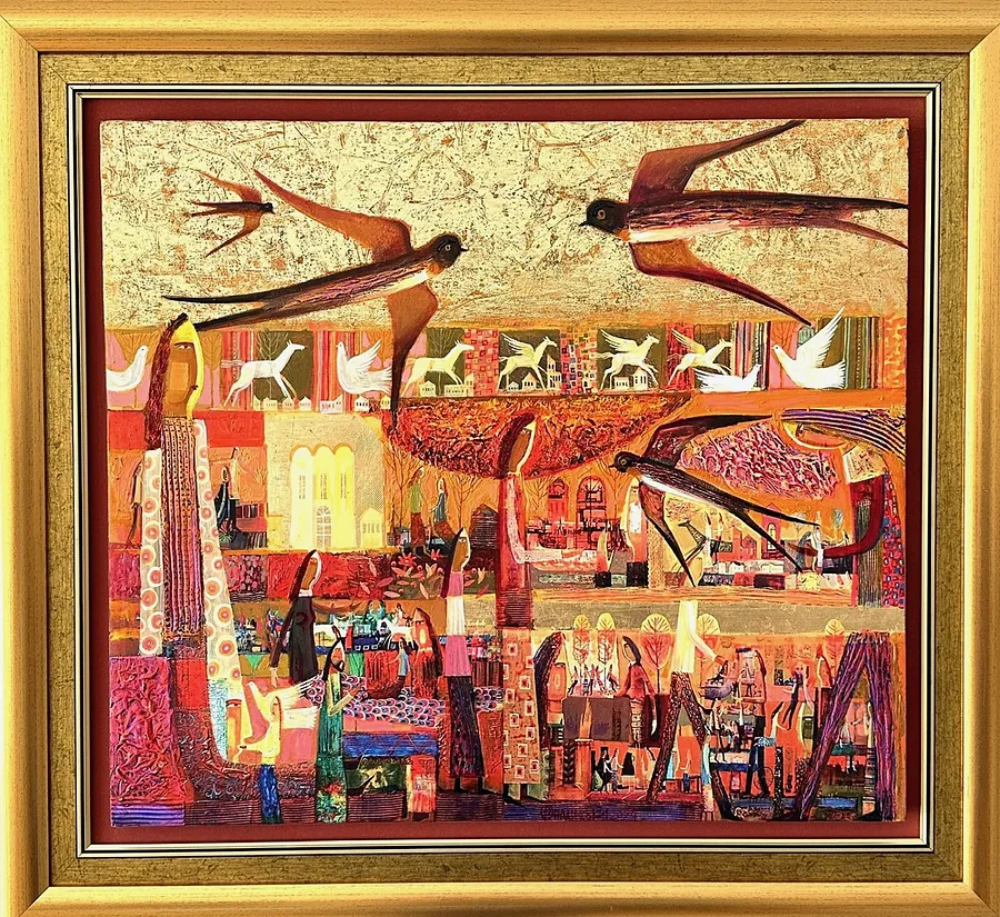 Image of Untitled by Roman Opalinsky, size: 70x60cm, made of oil/wood, Painting medium, from Town, priced at $2000