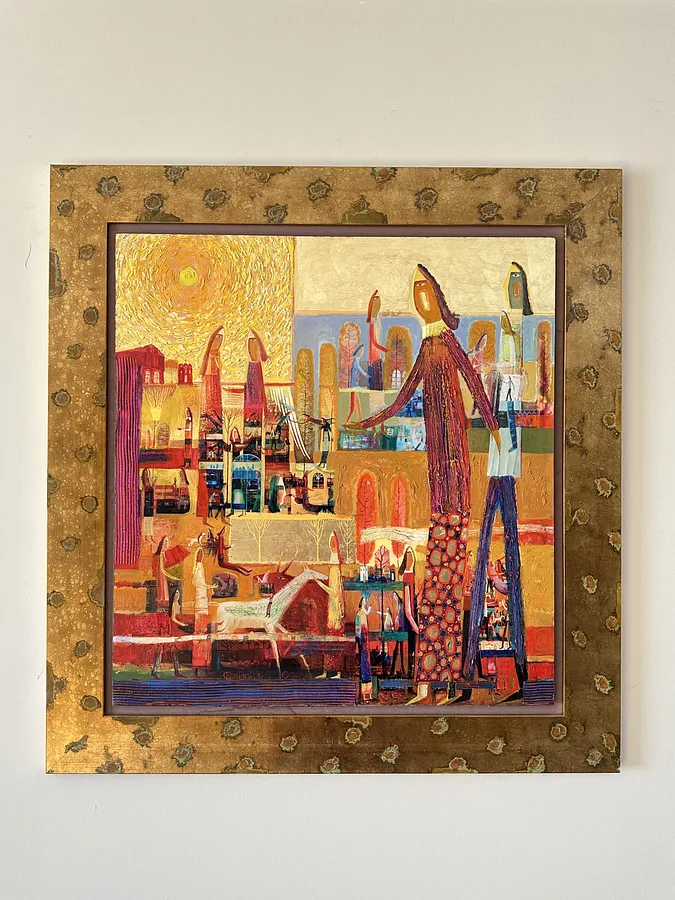 Image of Autumn Sun by Roman Opalinsky, size: 90x85cm, made of oil/wood, Painting medium, from Horodok