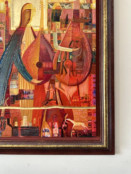 Image of Line of Continuous Muse by Roman Opalinsky, size: 123х103см, made of oil/wood, Painting medium, from Horodok, priced at $3500 Photo 2 of 9.