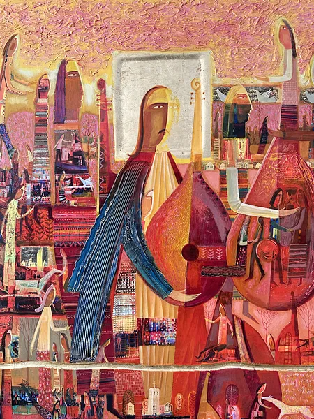 Image of Line of Continuous Muse by Roman Opalinsky, size: 123х103см, made of oil/wood, Painting medium, from Horodok, priced at $3500 Photo 9 of 9.