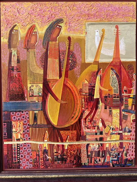 Image of The line of continuous music by Roman Opalinsky, size: 123x103cm, made of oil/wood, Painting medium, from Horodok Photo 7 of 7.