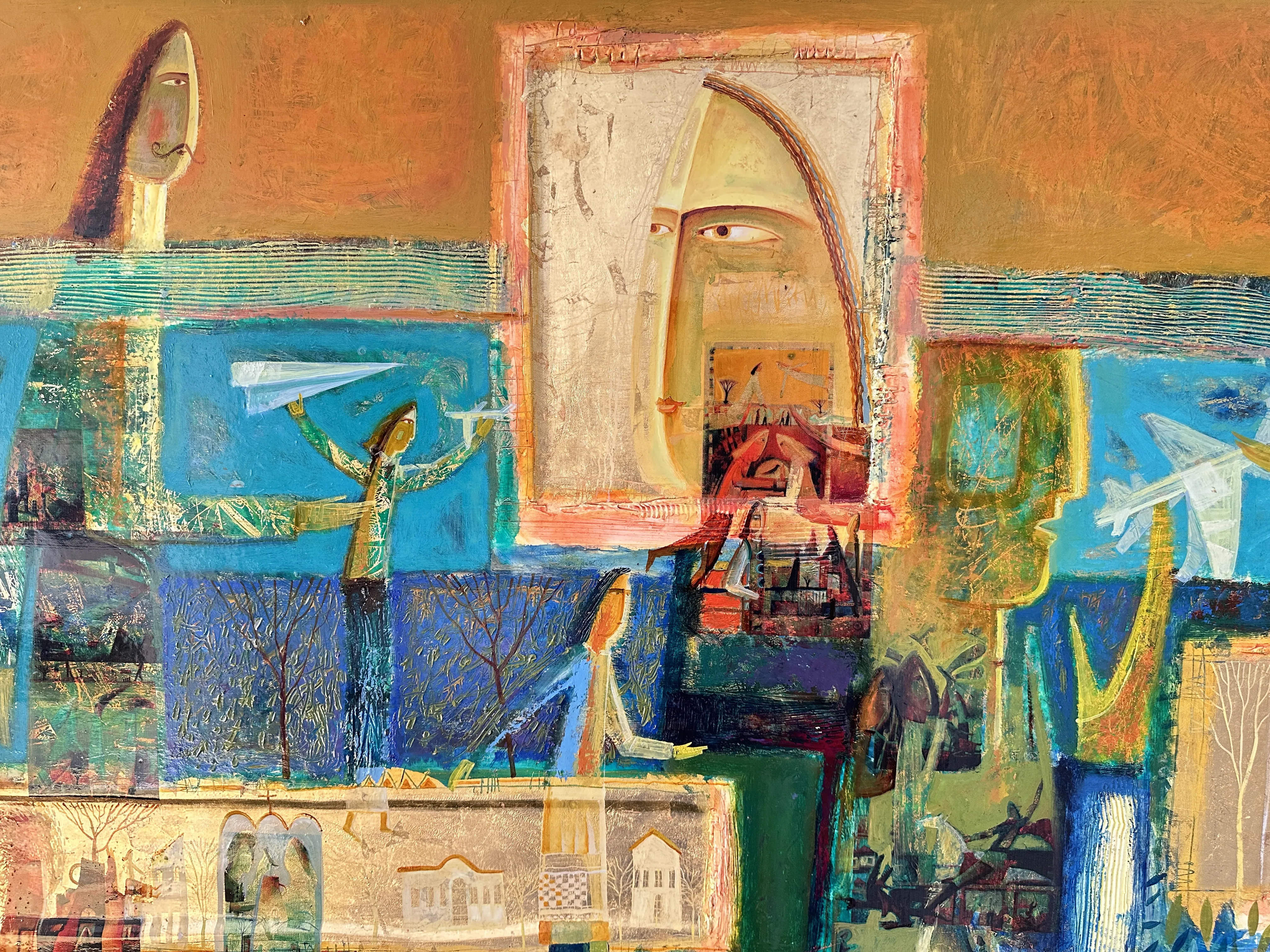 Image of Paper Airplanes by Roman Opalinsky, size: 140x100cm, made of oil/wood, Painting medium, from Horodok Photo 4 of 9.