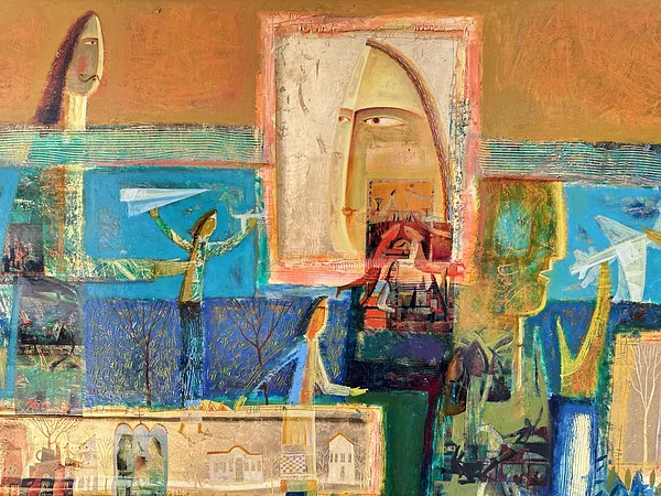 Image of Paper Airplanes by Roman Opalinsky, size: 140x100cm, made of oil/wood, Painting medium, from Horodok Photo 4 of 9.