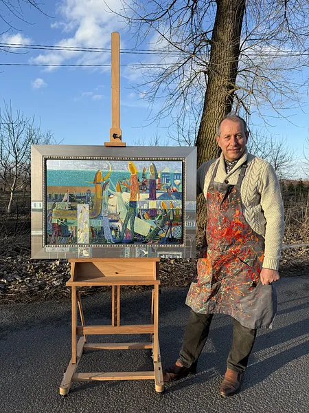 Image of Young Moon by Roman Opalinsky, size: 104х71см, made of oil/wood, Painting medium, from Horodok, priced at $2500 Photo 2 of 12.