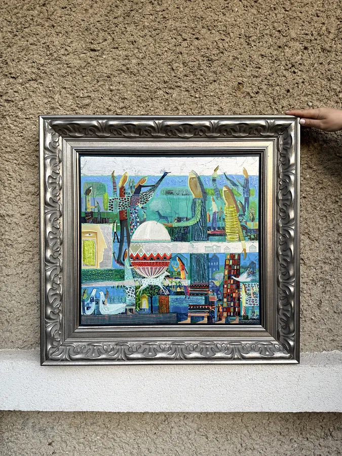 Image of The holiday is approaching by Roman Opalinsky, size: 74х71см, made of oil/wood, Painting medium, from Horodok, priced at $1800 Photo 1 of 6.