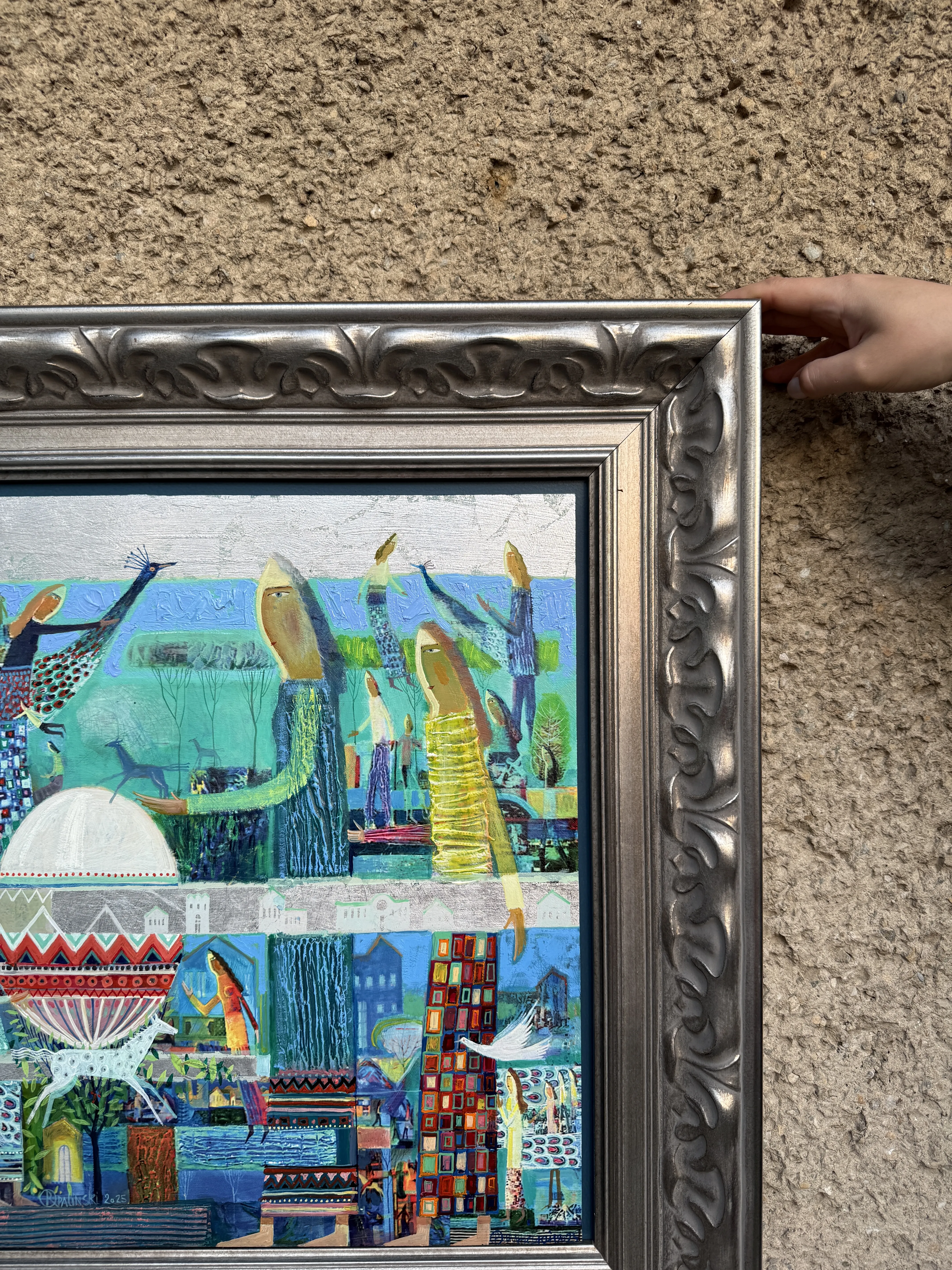 Image of The holiday is approaching by Roman Opalinsky, size: 74х71см, made of oil/wood, Painting medium, from Horodok, priced at $1800 Photo 4 of 6.
