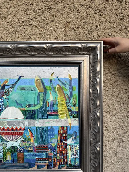 Image of The holiday is approaching by Roman Opalinsky, size: 74х71см, made of oil/wood, Painting medium, from Horodok, priced at $1800 Photo 4 of 6.