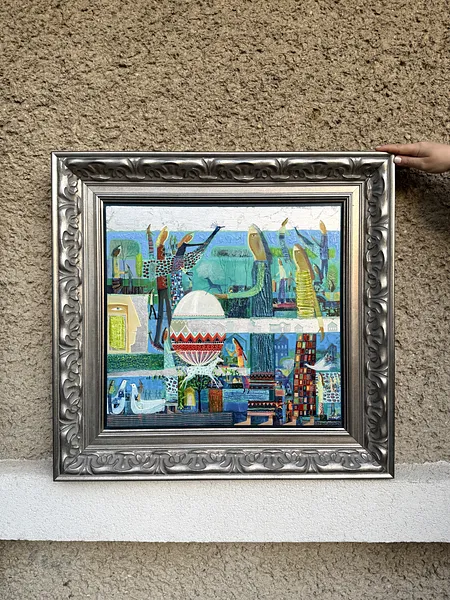 Image of The holiday is approaching by Roman Opalinsky, size: 74х71см, made of oil/wood, Painting medium, from Horodok, priced at $1800 Photo 6 of 6.