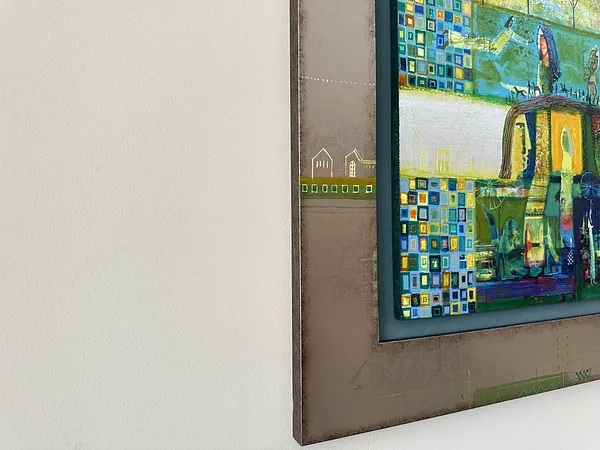 Image of Conversation of Two by Roman Opalinsky, size: 70x60cm, made of oil/wood, Painting medium, from Horodok Photo 8 of 10.
