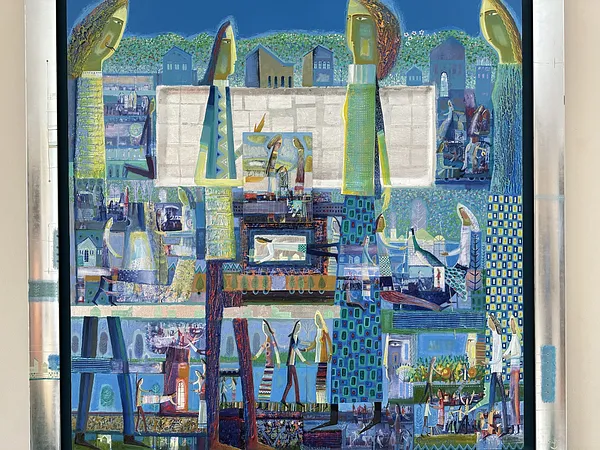 Image of The Path to Meeting by Roman Opalinsky, size: 120x120cm, made of oil/wood, Painting medium, from Horodok Photo 2 of 16.