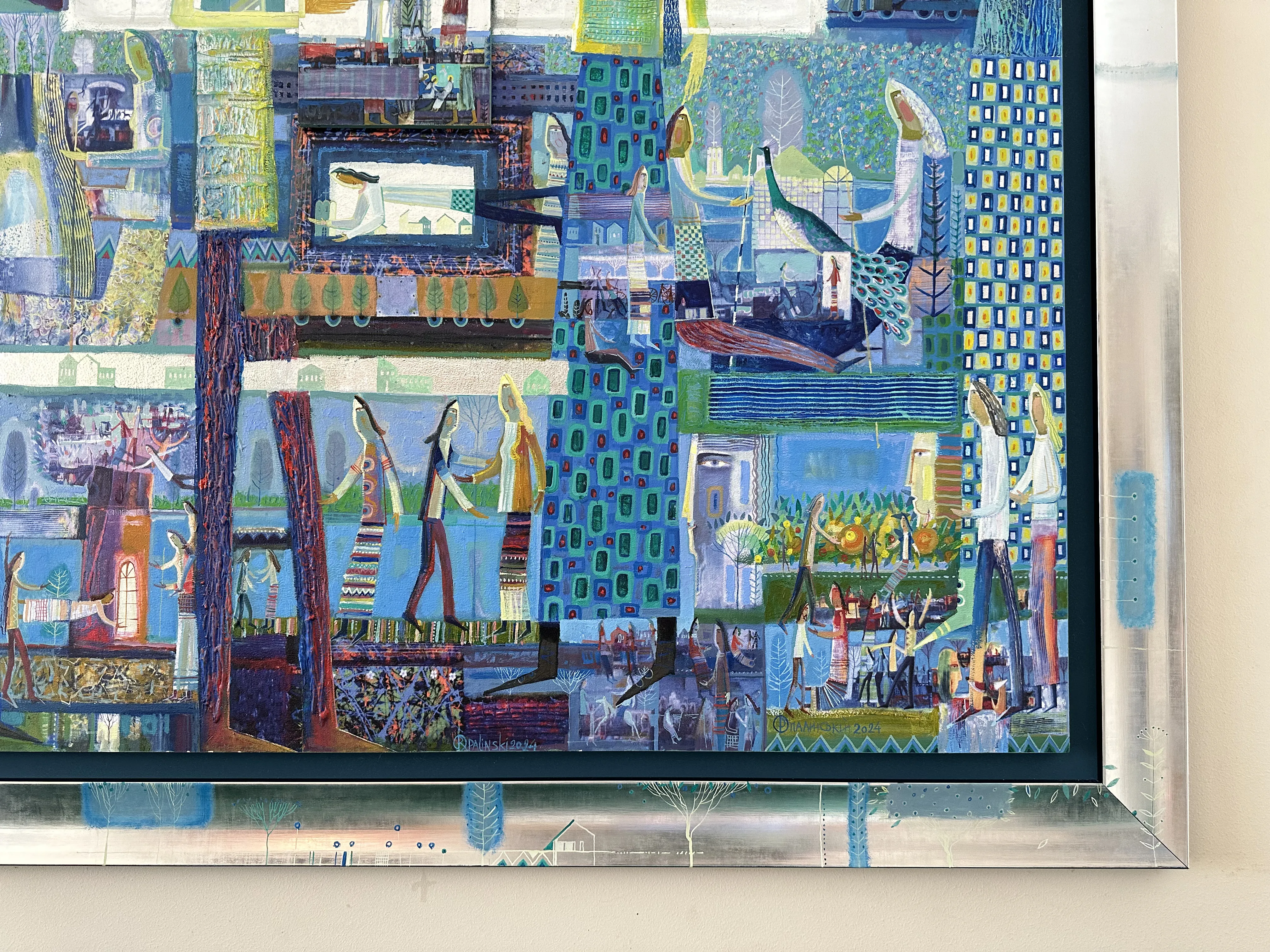 Image of The Path to Meeting by Roman Opalinsky, size: 120x120cm, made of oil/wood, Painting medium, from Horodok Photo 3 of 16.