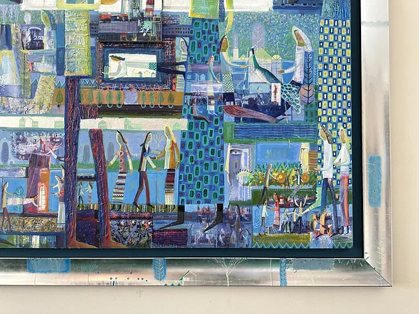 Image of The Path to Meeting by Roman Opalinsky, size: 120x120cm, made of oil/wood, Painting medium, from Horodok Photo 3 of 16.