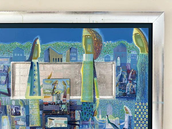 Image of The Path to Meeting by Roman Opalinsky, size: 120x120cm, made of oil/wood, Painting medium, from Horodok Photo 4 of 16.