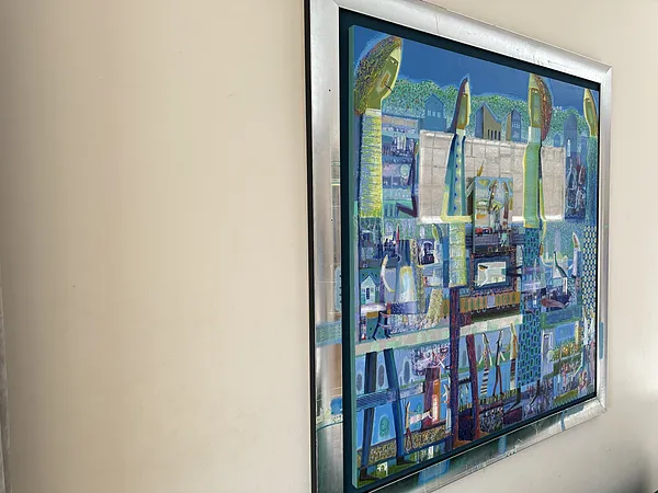 Image of The Path to Meeting by Roman Opalinsky, size: 120x120cm, made of oil/wood, Painting medium, from Horodok Photo 5 of 16.