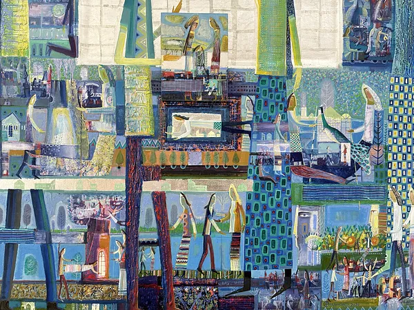 Image of The Path to Meeting by Roman Opalinsky, size: 120x120cm, made of oil/wood, Painting medium, from Horodok Photo 7 of 16.