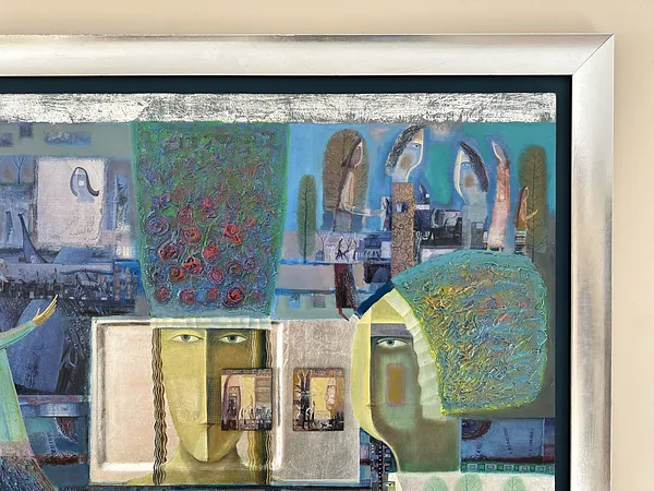 Image of The Path to Meeting by Roman Opalinsky, size: 120x120cm, made of oil/wood, Painting medium, from Horodok Photo 9 of 16.