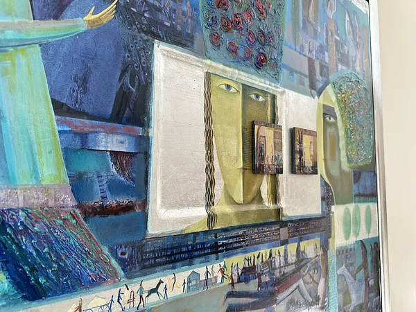Image of The Path to Meeting by Roman Opalinsky, size: 120x120cm, made of oil/wood, Painting medium, from Horodok Photo 12 of 16.