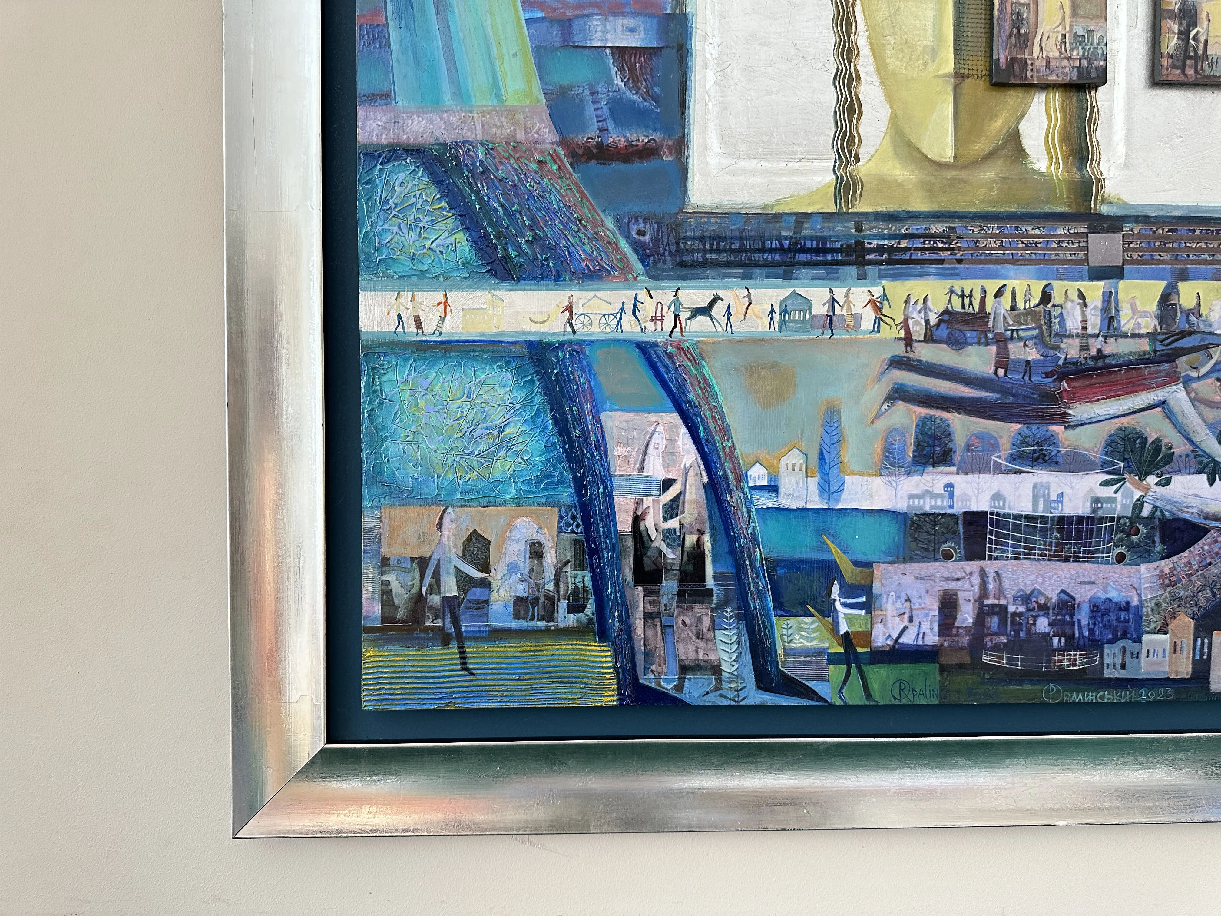 Image of The Path to Meeting by Roman Opalinsky, size: 120x120cm, made of oil/wood, Painting medium, from Horodok Photo 13 of 16.