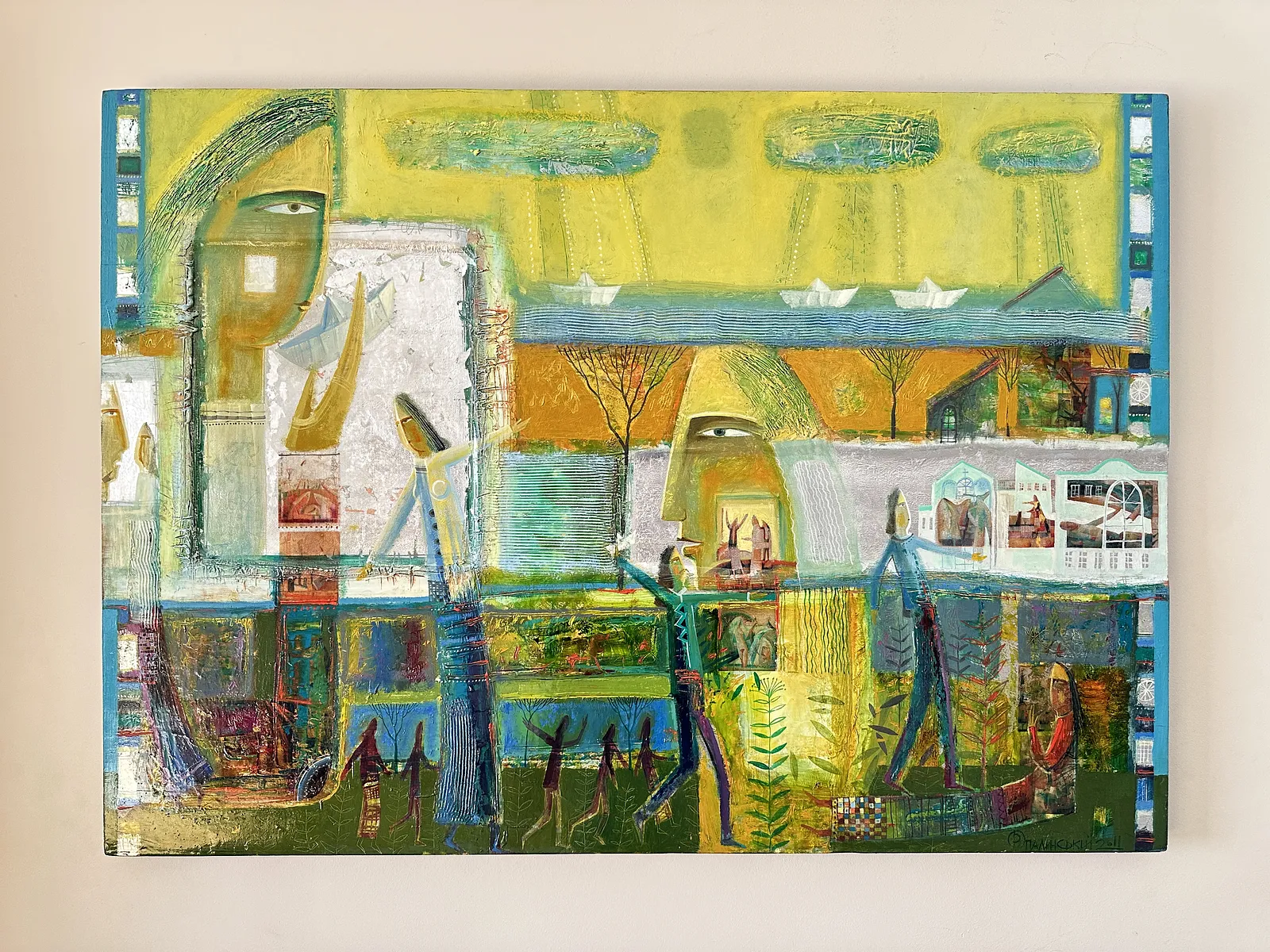 Зображення "Паперові кораблики" від Роман Опалинський, розмір: 140x100cm, матеріали: олія/дерево, медіум: Живопис, місто: Городок, ціна: $5000 Фото 2 з 11.