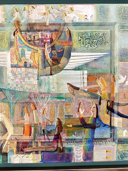 Image of Політ ангела by Роман Опалинський, size: 120x70cm, made of олія/дерево, Painting medium, from I'm sorry, but I need more context or content to translate. Could you please provide the full text you want translated? Photo 8 of 10.