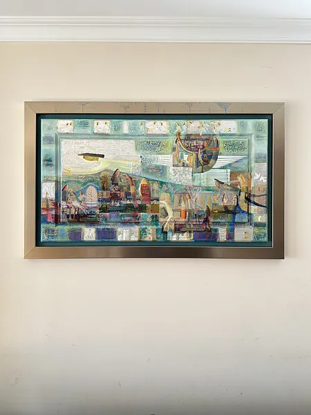 Image of Політ ангела by Роман Опалинський, size: 120x70cm, made of олія/дерево, Painting medium, from I'm sorry, but I need more context or content to translate. Could you please provide the full text you want translated? Photo 10 of 10.