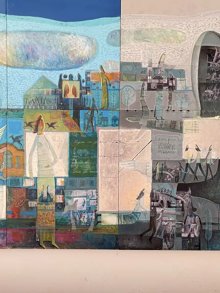 Obraz Myśli moje, myśli autorstwa Roman Opaliński, rozmiar: 200x120cm, wykonany z olej/drewno, medium Malarstwo, z Miasteczko, cena: $8000 Zdjęcie 6 z 10.
