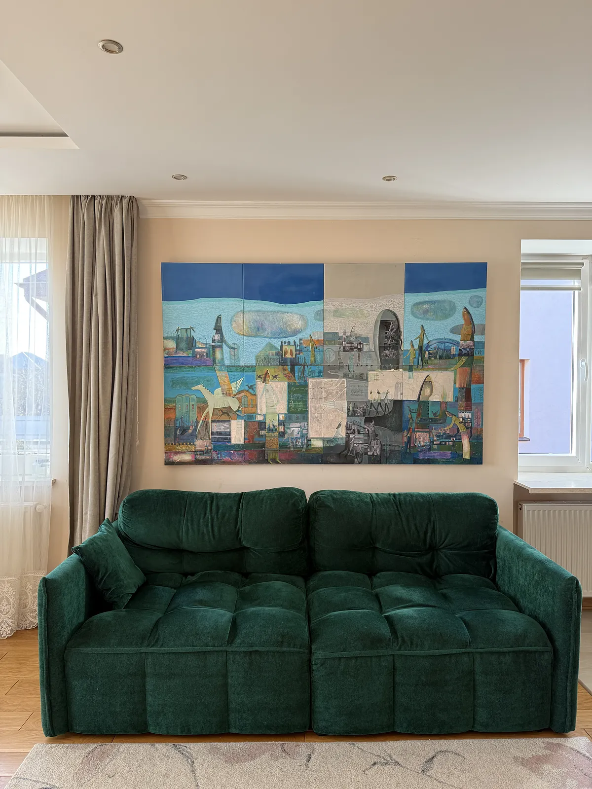 Obraz Moje myśli, moje myśli autorstwa Roman Opaliński, rozmiar: 200x120cm, wykonany z olej/drewno, medium Malarstwo, z Miasteczko, cena: $8000 Zdjęcie 9 z 15.