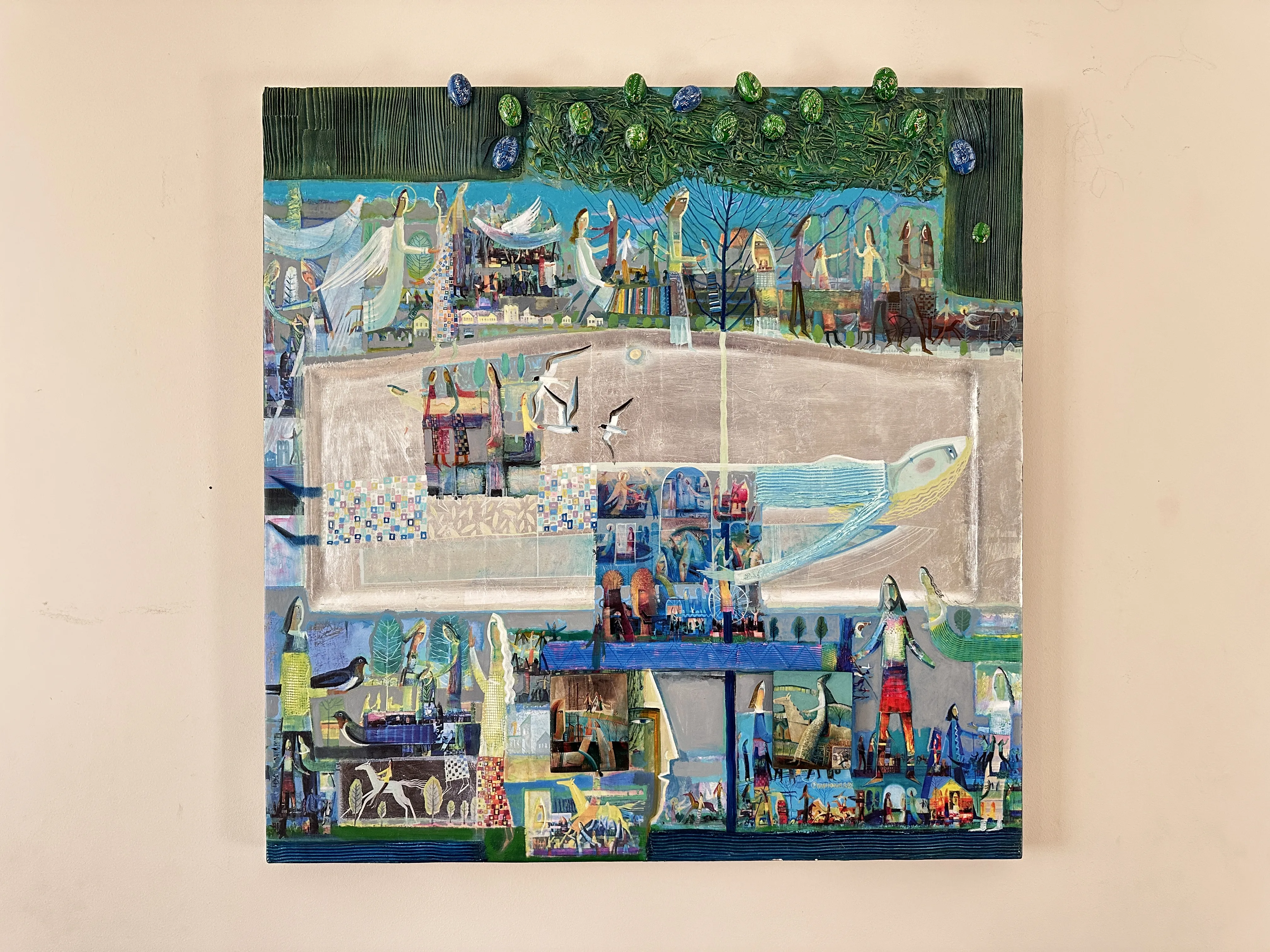 Image of Triptych "Forest Song by Roman Opalinsky, size: 273х93см, made of oil/wood, Painting medium, from Horodok, priced at $9000 Photo 3 of 8.
