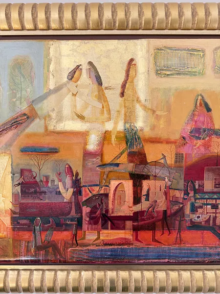 Image of Kiss by Roman Opalinsky, size: 109х88см, made of oil/wood, Painting medium, from Horodok, priced at $4000 Photo 3 of 9.