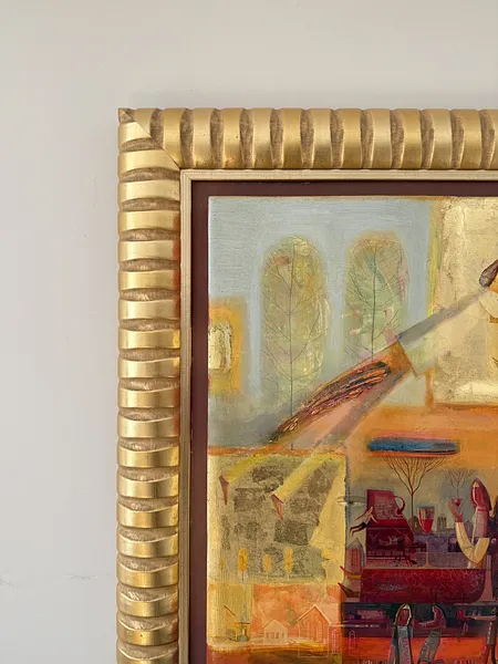 Image of Kiss by Roman Opalinsky, size: 109х88см, made of oil/wood, Painting medium, from Horodok, priced at $4000 Photo 4 of 9.