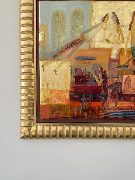 Image of Kiss by Roman Opalinsky, size: 109х88см, made of oil/wood, Painting medium, from Horodok, priced at $4000 Photo 6 of 9.