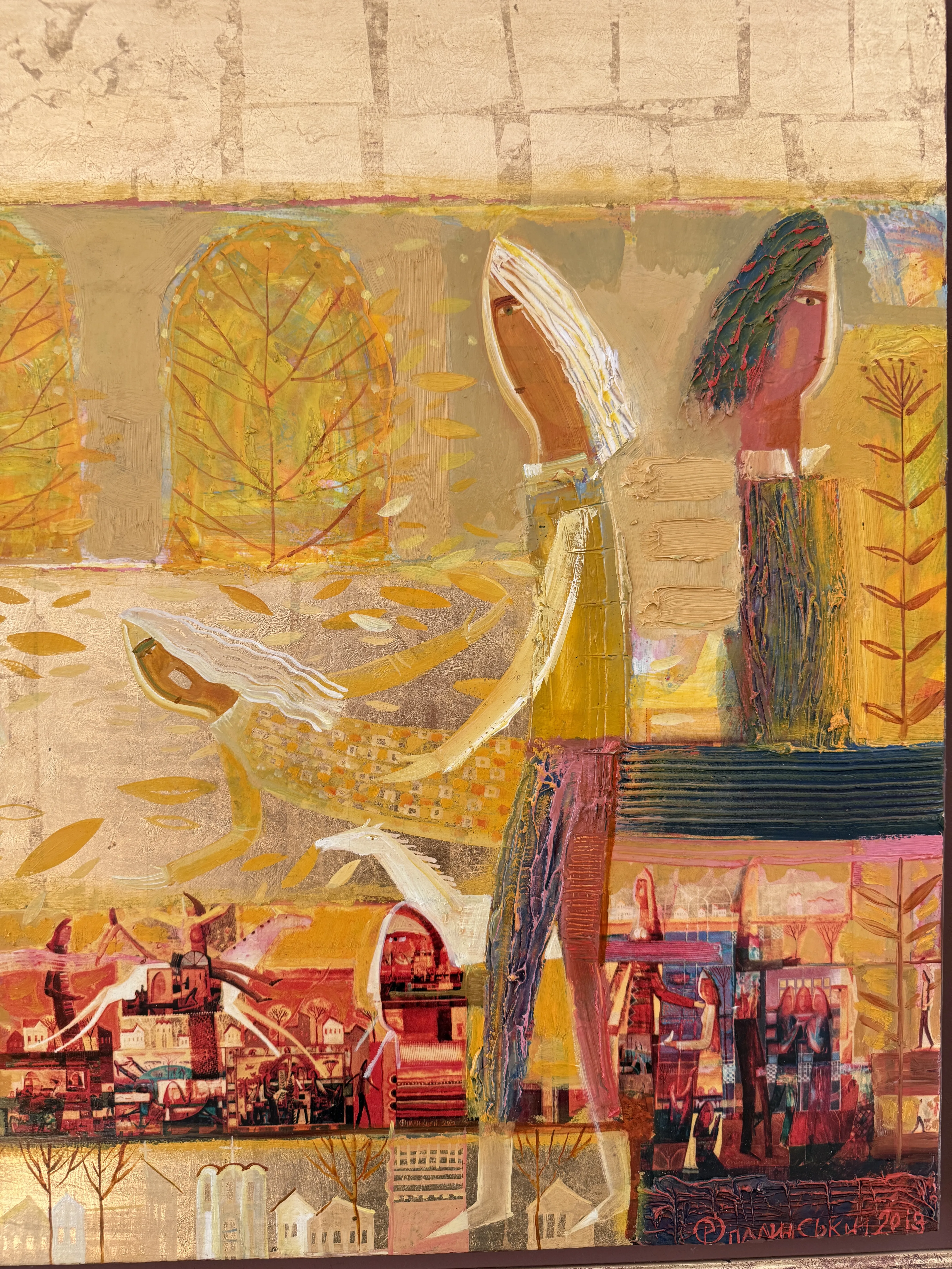 Image of Autumn Breath by Roman Opalinsky, size: 87х78см, made of oil/wood, Painting medium, from Town, priced at $2500 Photo 3 of 11.