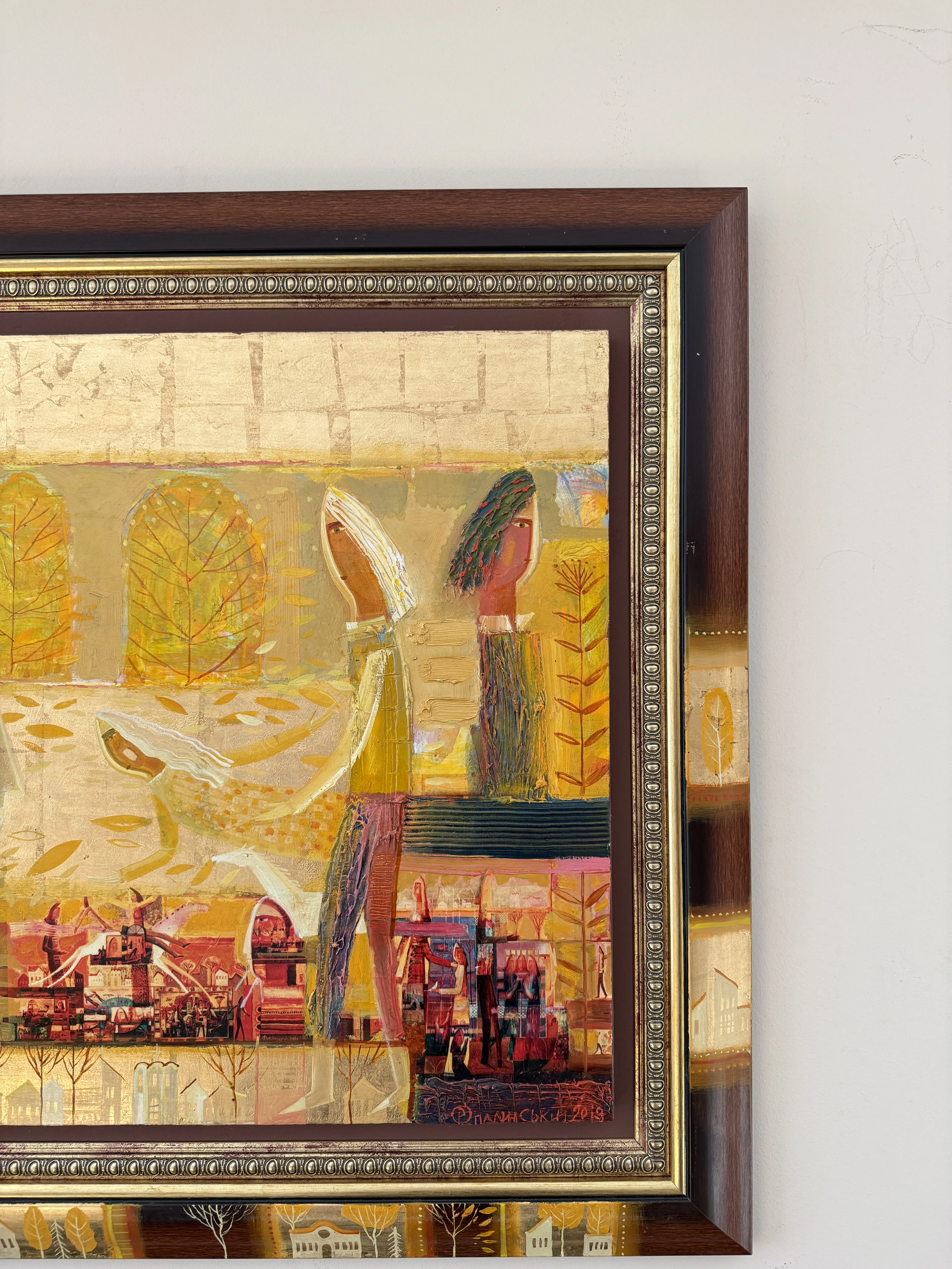Image of Autumn Breath by Roman Opalinsky, size: 87х78см, made of oil/wood, Painting medium, from Town, priced at $2500 Photo 4 of 11.