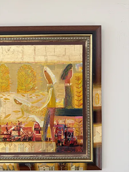 Image of Autumn Breath by Roman Opalinsky, size: 87х78см, made of oil/wood, Painting medium, from Town, priced at $2500 Photo 4 of 11.
