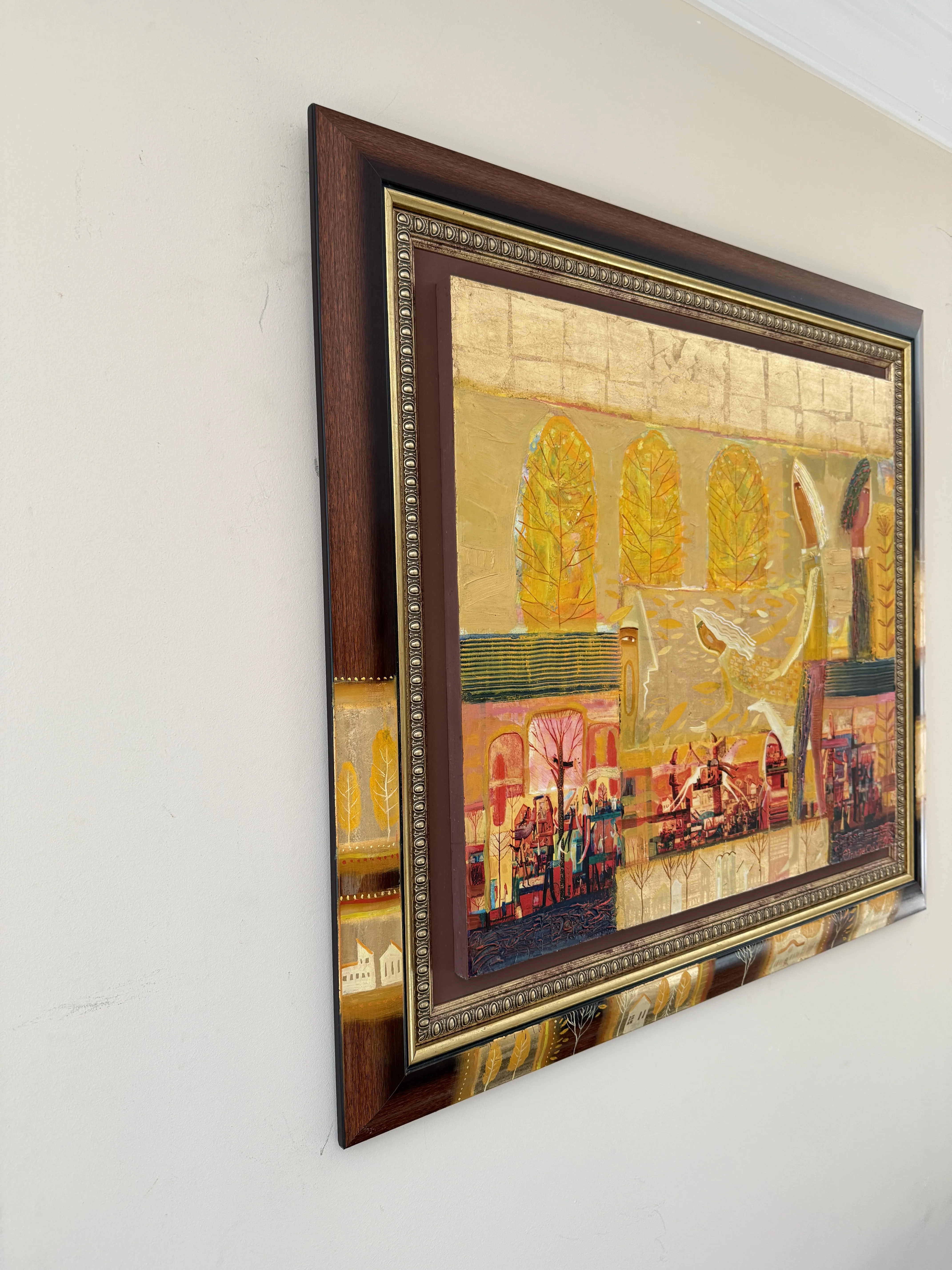 Image of Autumn Breath by Roman Opalinsky, size: 87х78см, made of oil/wood, Painting medium, from Town, priced at $2500 Photo 7 of 11.