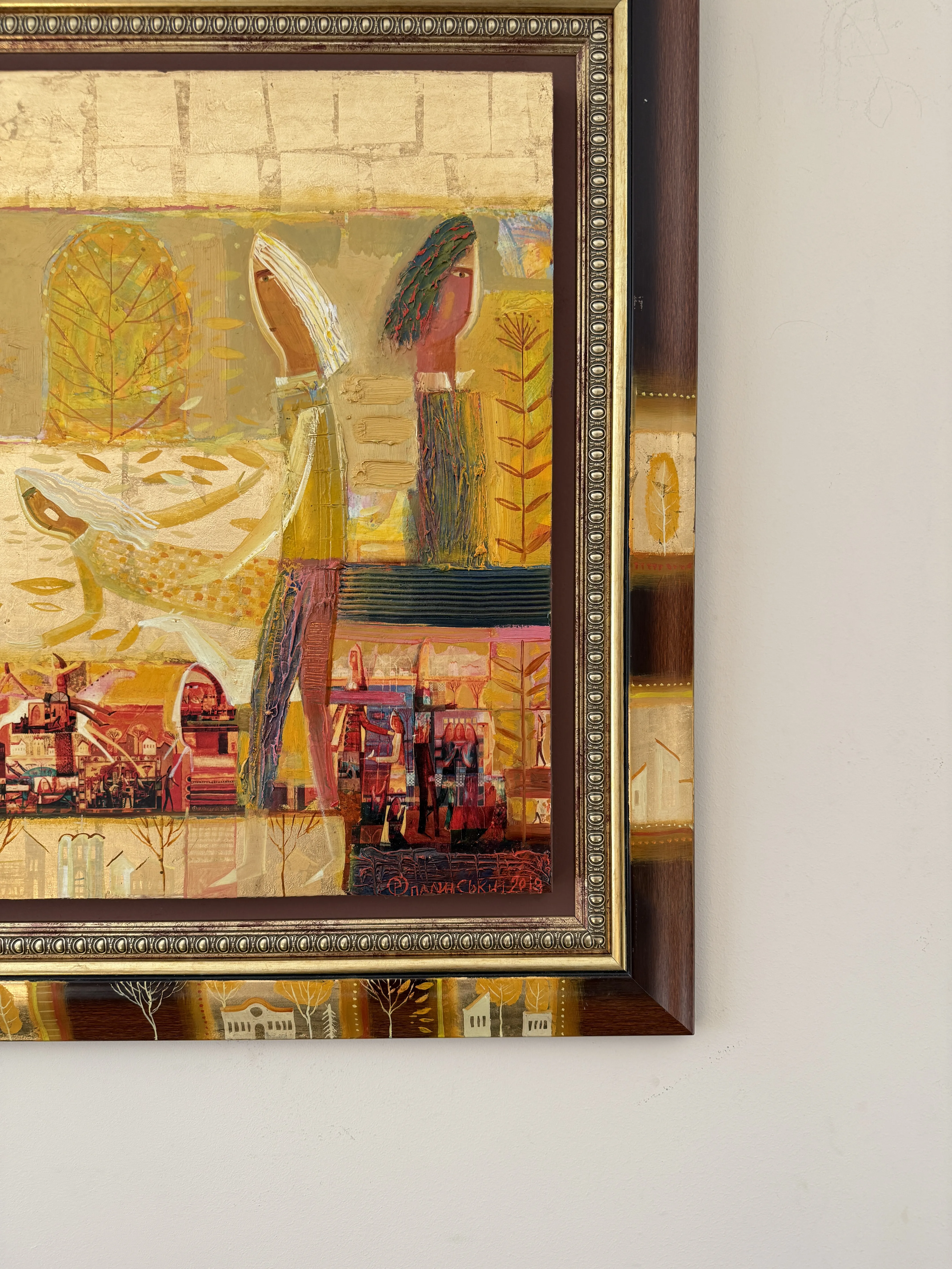Image of Autumn Breath by Roman Opalinsky, size: 87х78см, made of oil/wood, Painting medium, from Town, priced at $2500 Photo 8 of 11.