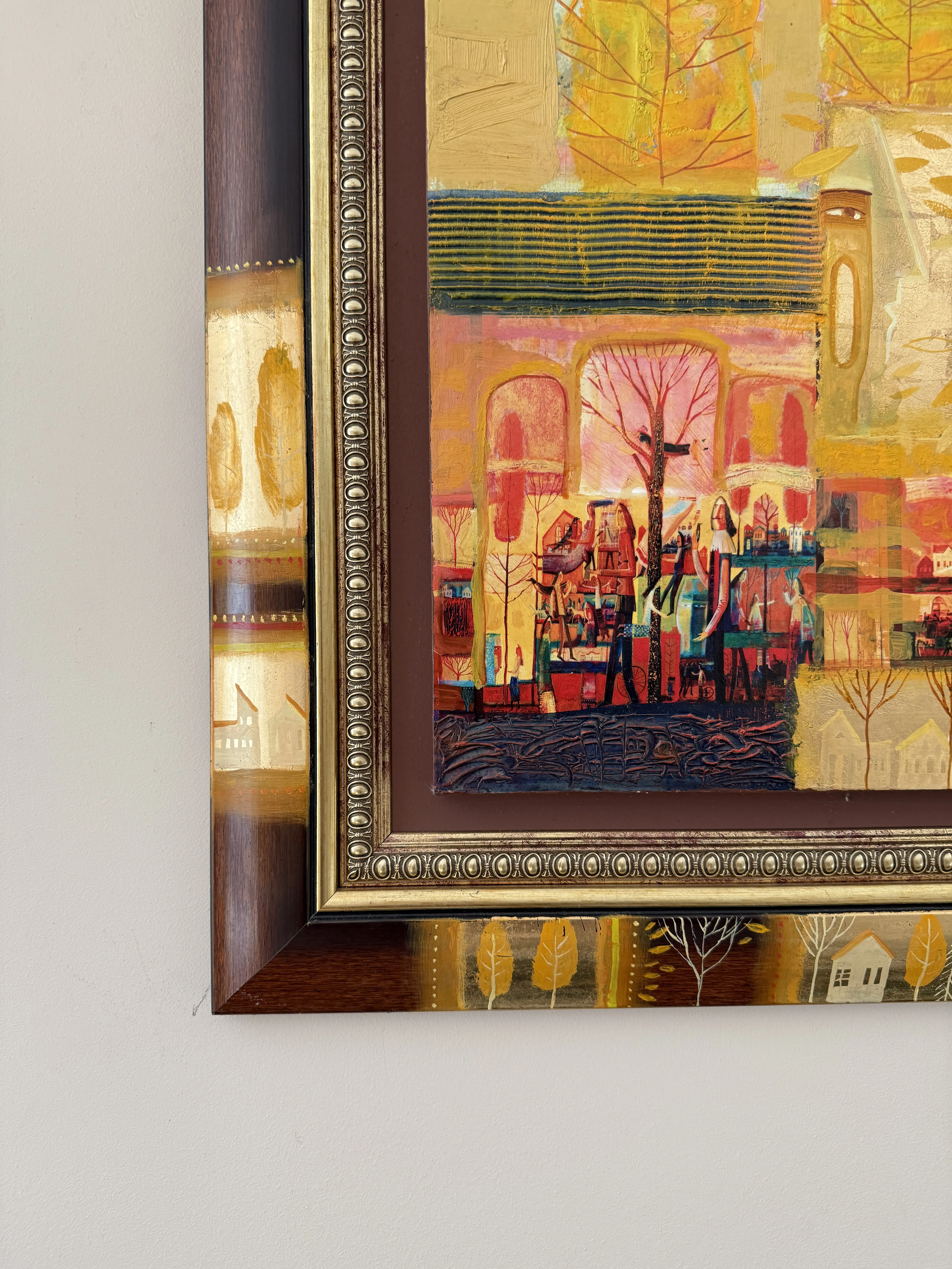 Image of Autumn Breath by Roman Opalinsky, size: 87х78см, made of oil/wood, Painting medium, from Town, priced at $2500 Photo 10 of 11.