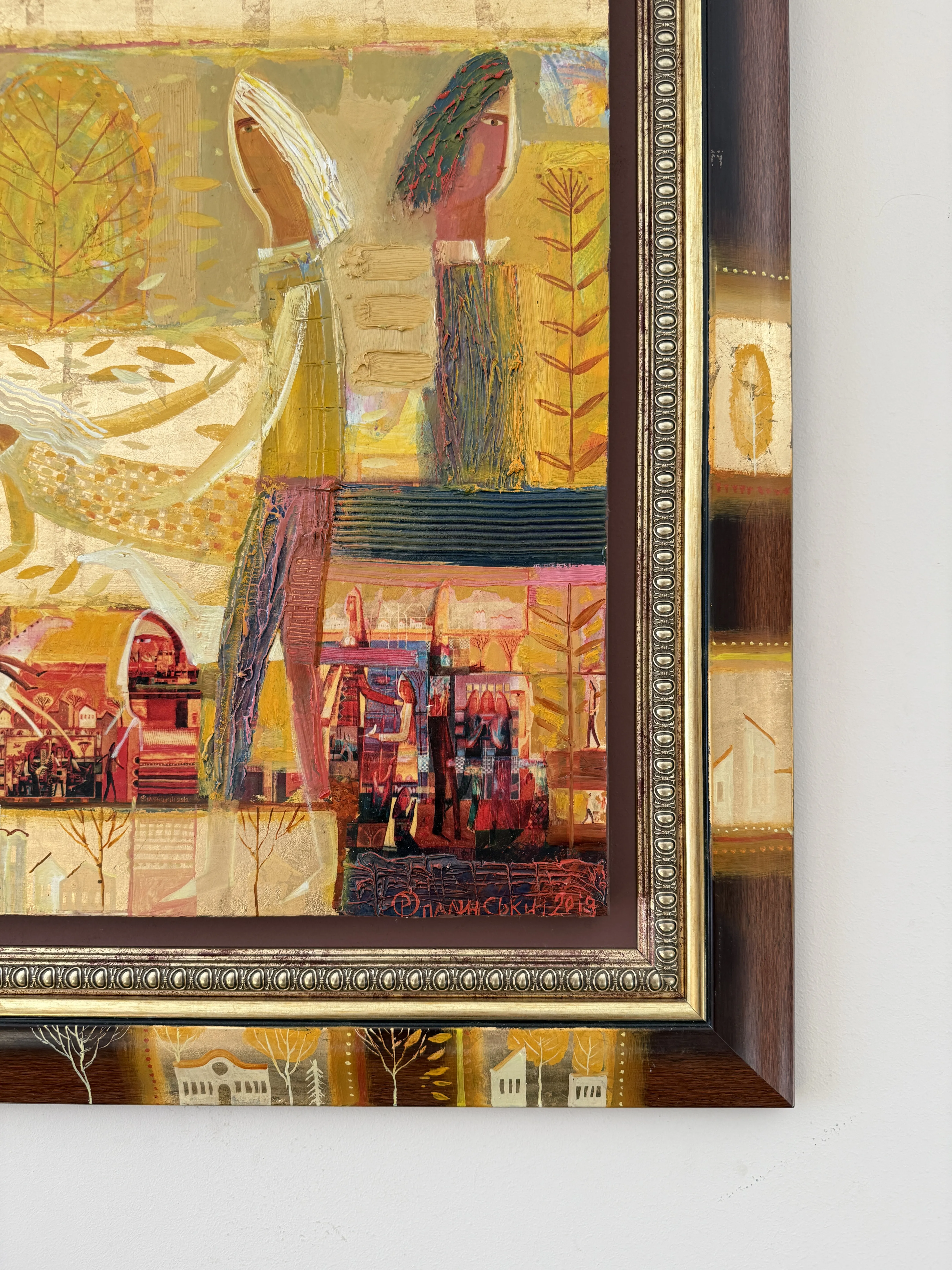 Image of Autumn Breath by Roman Opalinsky, size: 87х78см, made of oil/wood, Painting medium, from Town, priced at $2500 Photo 11 of 11.